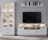 Wohnwand Baxter 3-teilig in wei Landhaus Schrankwand 273 x 196 cm