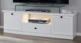 TV-Lowboard Baxter in wei� Landhaus Fernsehtisch 139 x 49 cm