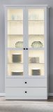 Vitrinenschrank Baxter in wei Landhaus Vitrine 81 x 196 cm