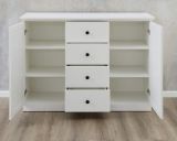Sideboard Baxter in wei im Landhausstil 119 x 88 cm mit 4 Schubksten