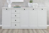 Sideboard Baxter in wei, 195 x 88 cm Kommode im Landhausstil