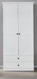 Flurgarderobe Baxter in wei Landhaus Schuh- / Garderobenschrank 81 x 196 cm