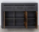 Sideboard Indy in Shabby Vintage mit Matera grau Kommode Old Used 117 x 86 cm