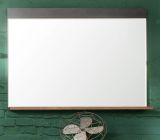 Garderobenspiegel Indy in Shabby Vintage mit Matera grau Flurgarderobe Wandspiegel mit Ablage 90 x 69 cm