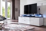 TV-Lowboard Mood in wei und Stone Design grau Fernsehtisch 180 x 66 cm