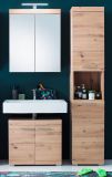 Badezimmer Badm�bel Set Amanda in Eiche / Asteiche Badkombination 3-teilig 112 x 190 cm