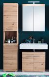 Badezimmer Badm�bel Set Amanda in Eiche / Asteiche Badkombination 3-teilig 112 x 190 cm