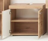 Badezimmer Badmbel Set Amanda Eiche / Asteiche Badkombination 3-teilig 112 x 190 cm