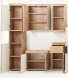 Badezimmer Badmbel Set Amanda in Eiche / Asteiche Badkombination 4-teilig 163 x 190 cm