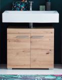 Badezimmer Waschbeckenunterschrank Amanda in Eiche / Asteiche Badschrank 60 x 56 cm