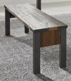 Sitzbank Prime in Old Used Wood Design mit Matera grau Esstisch Bank ohne Rckenlehne Shabby 140 x 44 cm