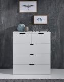 Schubkastenkommode Basix wei 80 x 101 cm mit 5 Schubksten