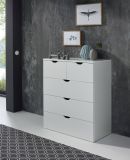 Schubkastenkommode Basix wei 80 x 101 cm mit 5 Schubksten