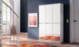 Garderobenschrank mit Spiegel Mirror in wei� mit Spiegelt�ren - Schuhschrank 111 x 191 cm
