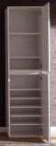 Garderobenschrank mit Spiegel Mirror in wei� mit Spiegelt�ren - Schuhschrank 37 x 191 cm