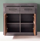 Kommode Indy in Used Wood Shabby mit Matera grau Sideboard 82 x 86 cm