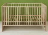 Babyzimmer Babybett Olivia in Sonoma Eiche hell Gitterbett mit Schlupfsprossen und Lattenrost 70 x 140 cm Liegeflche