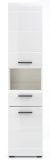 Badezimmer Hochschrank Skin in wei� Hochglanz 30 x 182 cm