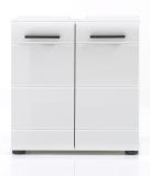 Badezimmer Waschbeckenunterschrank Skin in wei Hochglanz Badschrank 60 x 56 cm