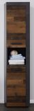 Badezimmer Hochschrank Cancun / Indy in Old Used Wood und grau 36 x 184 cm
