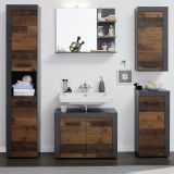 Badezimmer Spiegel Cancun / Indy in Matera grau Wandspiegel mit Ablage 72 x 57 cm