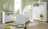 Babyzimmer Olivia in wei komplett Set 2-teilig mit Wickelkommode und Babybett