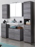 Badezimmer Spiegelschrank Line in Sardegna grau Rauchsilber Badschrank 2-trig 60 x 67 cm