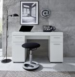 Schreibtisch Amanda in wei Hochglanz - Brotisch 120 x 76 cm