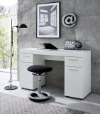 Schreibtisch Amanda in wei Hochglanz - Brotisch 120 x 76 cm