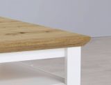 Couchtisch Universal in wei mit Eiche im Landhausstil 70 x 70 cm