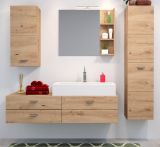 Badezimmer Waschbeckenunterschrank Beach Geo in Artisan Eiche Badschrank hngend 140 x 35 cm