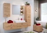 Badezimmer Waschbeckenunterschrank Beach Geo in Artisan Eiche Badschrank hngend 140 x 35 cm
