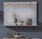 Garderobenspiegel Tailor in Shabby Used Wood hell Wandspiegel mit Ablage 90 x 69 cm Pale Wood