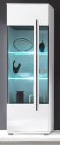 Vitrine Design-D in Hochglanz wei Vitrinenschrank 60 x 200 cm