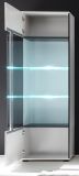 Vitrine Design-D in Hochglanz wei Vitrinenschrank 60 x 200 cm