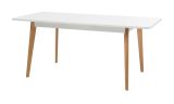Esstisch Helge in wei und Eiche Riviera Kchentisch skandinavisch ausziehbar mit Einlegeplatte 140 / 180 x 80 cm