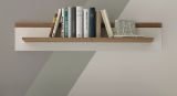 Wandboard Helge in wei und Eiche Riviera Wandregal skandinavisch 107 x 20 cm