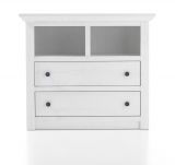 Kommode Hooge in Pinie wei Landhaus Sideboard 105 x 90 cm