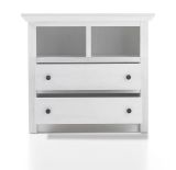 Kommode Hooge in Pinie wei Landhaus Sideboard 105 x 90 cm