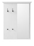 Garderobenpaneel Hooge in Pinie wei Landhaus Wandgarderobe mit Spiegel 105 x 140 cm
