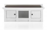 Garderobe Sitzbank Hooge in Pinie wei Landhaus Garderobenbank und Schuhschrank 124 x 42 cm