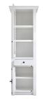 Vitrine Hooge in Pinie wei Landhaus Vitrinenschrank 63 x 207 cm