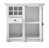 Kommode Hooge in Pinie wei Landhaus Sideboard mit Weinregal 105 x 100 cm
