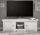 TV-Lowboard Hooge in Pinie wei Landhaus TV-Unterteil 152 x 51 cm