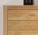 Wohnwand Hartford in Asteiche massiv gelt Schrankwand 4-teilig 350 x 201 cm