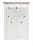 Garderobenpaneel Rovola in Pinie wei / Oslo Pinie Landhaus Wandgarderobe 107 x 153 cm