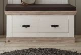Garderobe Sitzbank Rovola in Pinie wei / Oslo Pinie Landhaus Garderobenbank 107 x 48 cm