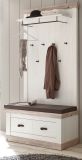 Garderobe Sitzbank Rovola in Pinie wei / Oslo Pinie Landhaus Garderobenbank 107 x 48 cm
