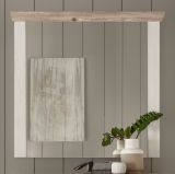 Garderobenspiegel Rovola in Pinie wei / Oslo Pinie Landhaus Spiegel 107 x 110 cm