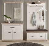 Garderobenspiegel Rovola in Pinie wei / Oslo Pinie Landhaus Spiegel 107 x 110 cm